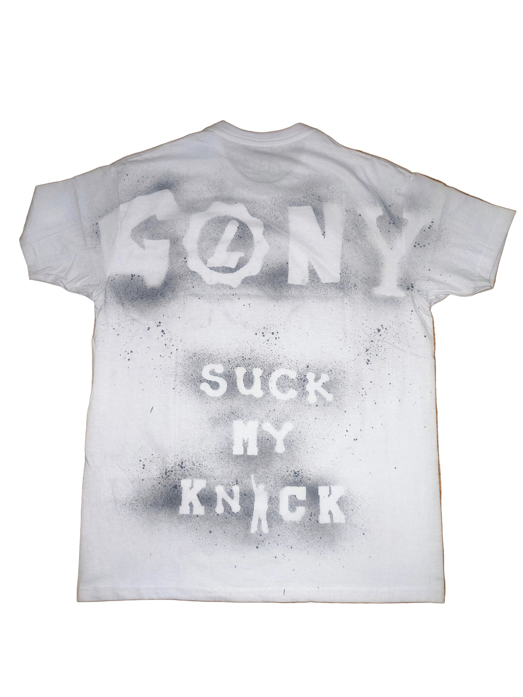 OG SUCK MY KNICK HAND PAINTED WHITE TEE